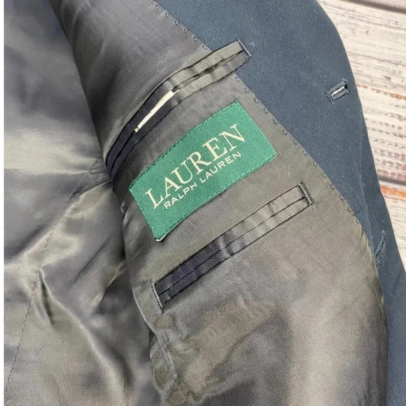 RALPH LAUREN Boys Navy BuTrim Front Blazer Suit Jacket 7 - Picture 5 of 8